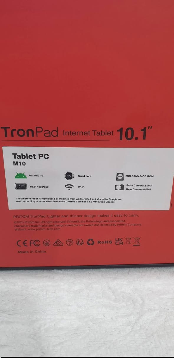 ايباد ....جديد امزووون 🥰
المواصفات اول صورة تكسير اسعار
السعر. .. 50 الف  فقط ..
تشغيل جميع البرامج والالعاب نظام اندرويد📱
يحتوي على منفذ Ram مع منفذ  سيم كارت
العنوان ....بغداد .... 
📱***********
