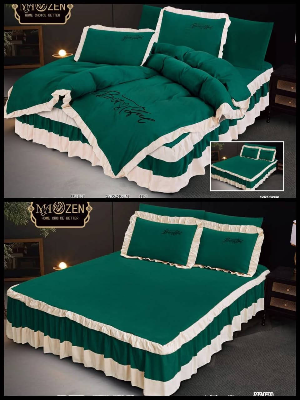 فرشه مقرنصه مع محلف ديباج 6 قطع نفرين 
قياس لحاف 220/240


**إذا كنت صاحب هذا الإعلان وتريد حذفه لأي سبب، رجاءا أرسل رسالة إلى الدعم الفني**