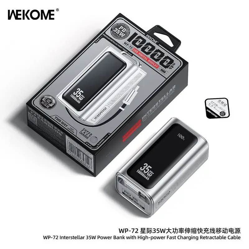 باور بانك ويكوم WP-72 انترستيلار
هو شاحن محمول بسعة 10000 مللي أمبير وشحن سريع بقوة 35 واط.
سعة البطارية: 10000 مللي أمبير.
قوة الشحن: 35 واط مع شحن سريع ثنائي الاتجاه.
المنافذ: يحتوي على 3 مخارج شحن و2 مدخل شحن سريع.
الميزات: يأتي مع كابل Type-C مدمج وقابل للسحب، وشاشة عرض رقمية LED.
التصميم: يتميز بهيكل معدني وتصميم أنيق. حلة, بابل


**إذا كنت صاحب هذا الإعلان وتريد حذفه لأي سبب، رجاءا أرسل رسالة إلى الدعم الفني**