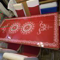 ميز وكراسي تركي جديد ونظيف جدا استعمال قليل .. ميز سلايد يتكبر ويتصغر ...