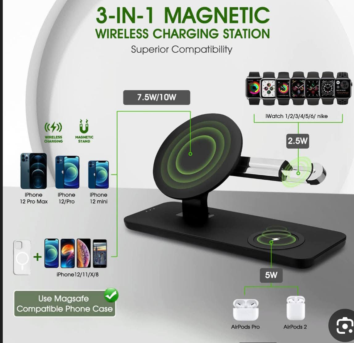 شاحن لاسلكي مغناطيسي سريع 5 في 1، وهو عبارة عن محطة شحن متكاملة مصممة لشحن عدة أجهزة في وقت واحد بكفاءة عالية
بسعر اليعجبكم


**إذا كنت صاحب هذا الإعلان وتريد حذفه لأي سبب، رجاءا أرسل رسالة إلى الدعم الفني**