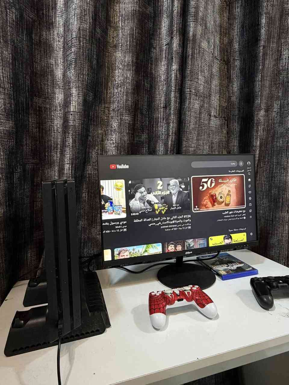 سلام عليكم 
بلي4 برو ( برووو ) مو سلم مساحة الجهاز 1 تيره ( 1000 كيكه ) الجهاز ويا جوستكات 2 وقاعده مال بلي وقاعده مال يدات و 4 اقراص ( فيفا ، سنايبر ، كول اوف ديوتي ، سباق سيارات ) و اكو حساب بالجهاز بي 223 لعبه 🛑 صارف ع الحساب 3 ملايين الله شاهد 
الجهاز ممفتوح سعره 450 وبي مجال 
اكو شاشه 100 هيرتز حجمها 24 استعمال شهر سعرها 150 وبيها مجال 
واكو يوبي اس يطول ساعه تشغيل جديد استعمال ايضاً شهر سعره 100 الف قفل مكاني الشعب شارع الصحه ***********
