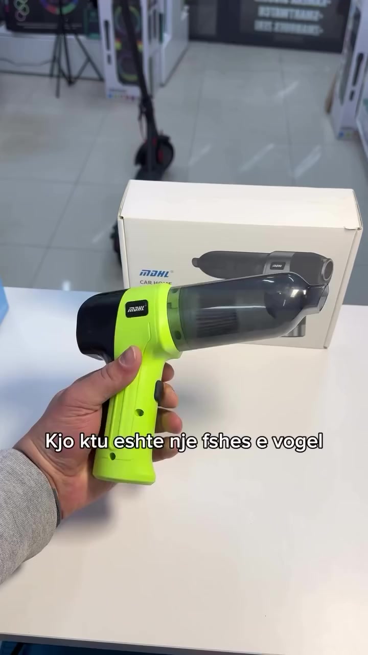 مكنسة كهربائية محمولة للسيارة والمنزل من ماركة MDHL، طراز MD-12. 
قوة الشفط: 9000 باسكال.
الطاقة: 120 واط.
البطارية: سعة 3800 مللي أمبير، توفر حوالي 30 دقيقة من وقت التشغيل.
المميزات: تتميز بمستوى ضجيج منخفض وفلتر قابل للغسل.


**إذا كنت صاحب هذا الإعلان وتريد حذفه لأي سبب، رجاءا أرسل رسالة إلى الدعم الفني**