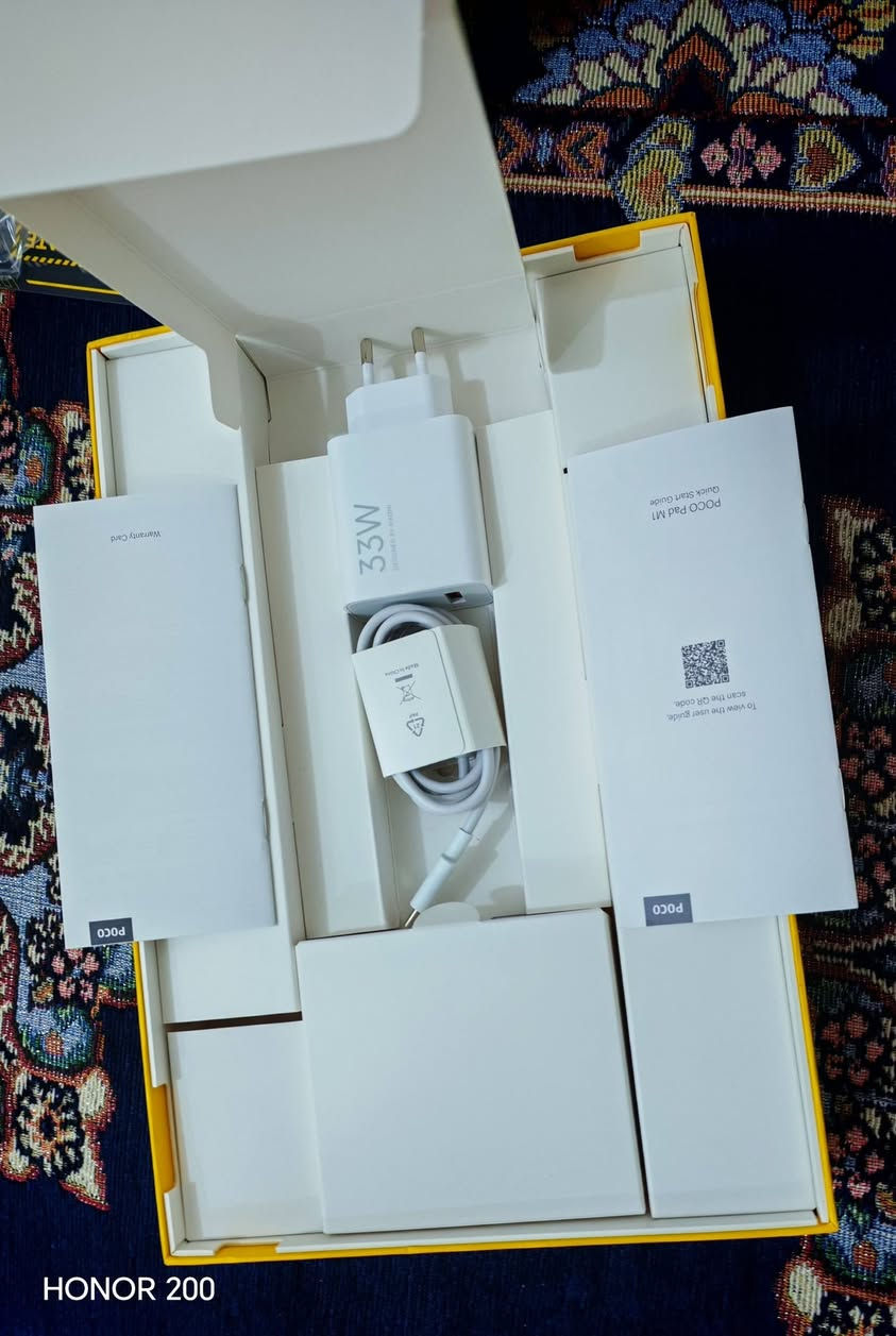 POCO PAD M1
حجم الشاشة 12.1
معدل تحديث الشاشة 120HZ هيرتز
دقة الشاشة 2.5K
سعة البطارية 12000mAh typ battery
المعالج snapdragon 7s gen 4 mobile platform
Supports 33W reverse charging 
الجهاز جديد 
سعر الجهاز 385 
المكان حي ابو طالب 
رقم الموبايل ***********
واتساب ***********
