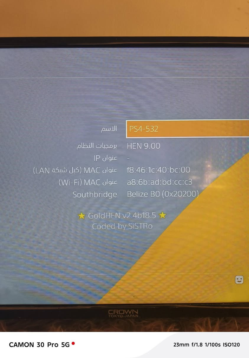 ‏السلام عليكم جهاز ps4 برو مهكر واحد تيرة نظام ال9 القديم بدون فلاش الجهاز جديد كلش جوستك وحدة اصلية مال جهاز بي 9 لعبات وبي مساحة بعد
‏السعر350 بي مجال بسيط 
‏العنوان بغداد البلديات 
‏***********
‏ما متواجد فيس فقط واتساب او اتصال 
‏
