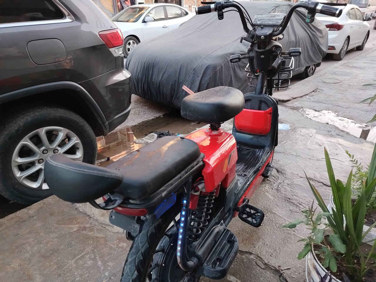 دراجة شحن لون أحمر حجم ٢٠ his بيهة أربع بطاريات وبيهة نشرة صغيرة خلفية تايرات جوبلس وياهة شاحنة وبيهة مثبت سرعة  بيها بايدر مثل البايسكل واجنحة لوضع القدم عليها وتحتوي على مقعدين السرعة الحقيقية ٥٠ بيهة تجي على شكل سويج وبصمة وكارت بنفس الوقت واكو سويج احتياطي وبصمة احتياطية وكارت احتياطي وبملف يصل إلى ١٠٠٠ واط للاستفسار والتواصل *********** وبي واتساب السعر 425 ألف و المكان بغداد / الشعب / شارع الصحة / خلف المحكمة
