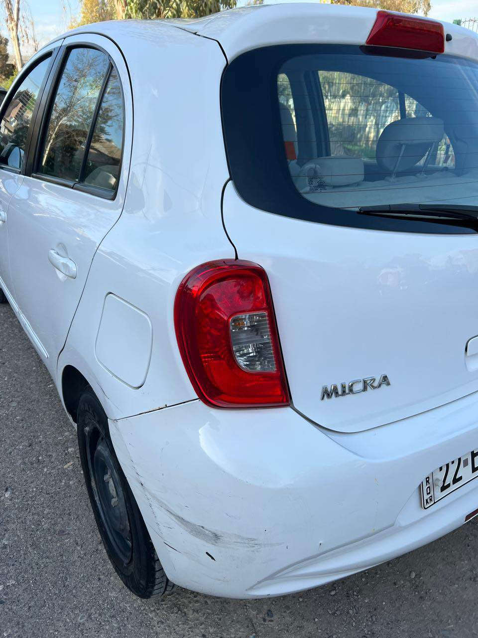 میگرا ٢٠٢٠
بێ بۆیاخ، هەولێر.
تەنها چەند شوختەکی هەیە.
٥٩٠٠٠ رۆیشتیە و ئۆتۆمبیلی مالە و بەناوی خۆمانە.
گۆرینەوە ناکەین
١١٢ و مامەلە
تکایە تەلەفۆن بکە ئەگەر کڕیاری
*********** أربيل, العراق
