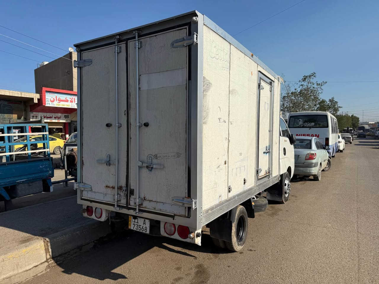 سلام عليكم 
كيا بنكو فحل 2015
تخم تايرات جديد
دهن و فلتر جديد
باتري جديد
سياره براد
سياره  مثل ساعه 
تبريد يحتاج غاز
سياره موجوده بغداد شيخ عمر
استفسار ***********
 اخوكم جاسم الباوي بغداد, العراق
