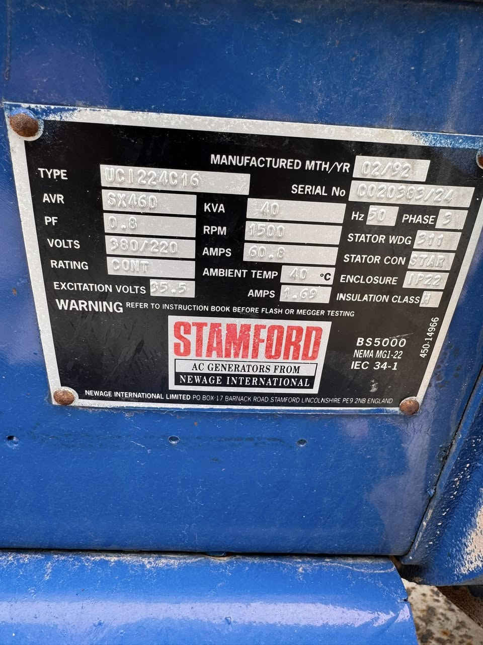 مولد بيركنز انكليزي ٤ سلندر ٤٠ كيفي وارد بريطاني عنوان زاخو ***********
