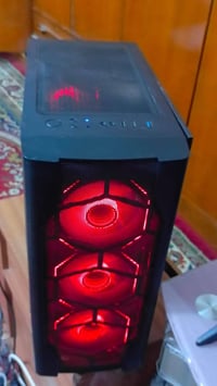 حاسبه للبيع نضيفه واستعمال قليل مراوح rgb Xeon e5 2650 Mb x99 Rx550 Ra...