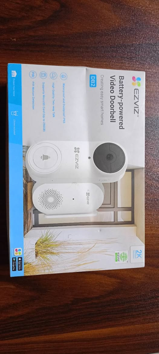 هذا طقم جرس باب فيديو ذكي EZVIZ DB2.
يتميز بدقة فيديو 2K عالية الوضوح.
يعمل ببطارية قابلة لإعادة الشحن بسعة 5200 مللي أمبير، وتوفر عمر تشغيل طويل يصل إلى 115 يومًا.
مجال رؤية واسع للغاية يبلغ 176 درجة.
يتضمن جرسًا داخليًا (chime) لاسلكيًا بعدة نغمات رنين.
يدعم اكتشاف الحركة الذكي للأشخاص ومزود بإن محلذار ضد العبث.
إخلاء مسؤولية: هذه المعلومات تقنية وتجارية بحتة. 
 السعر65
توصيل ماعندي 
للشراء 
 مكان حي عامل بغداد ***********  واتساب
***********
