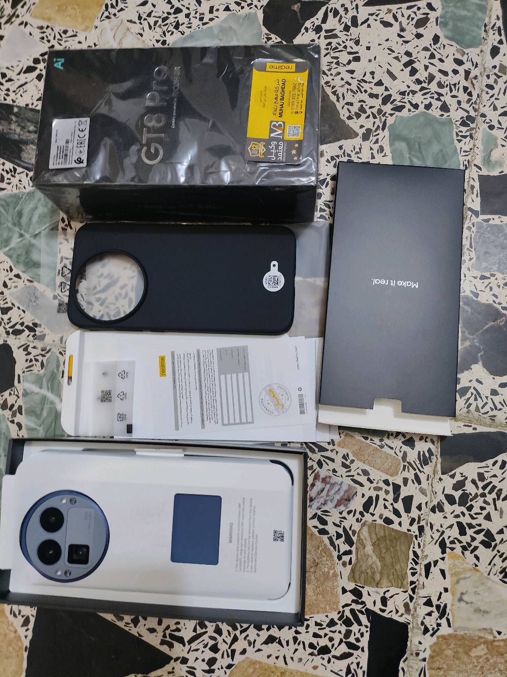 ريلمي gt 8 pro لون ازرق نسخة عالمية ذاكرة 512 شرط الملحقات والكفر  ممستخدمة حال الوكالة للبيع السعر مليون و200 مجال بسيط او مراوس اس 25 الترا عنواني بغداد اي استفسار عالرقم *********** ماعندي توصيل