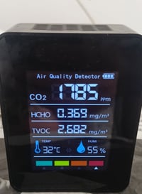 كاشف جودة الهواء • CO2 وTVOC • بطارية USB