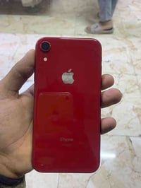 ايفون اكس ار  ذاكرة 64   بطارية76  الجهاز كامل مكمل فيس ايدي شغال ماين...