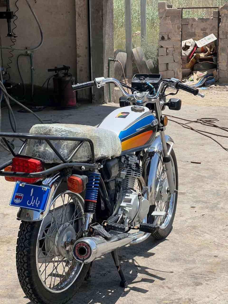 سلام عليكم دراجه نامه امتياز مكفوله 25السعر 570وبيه للطيبين بيه نقوصات قليله للستفسار *********** مكان محاويل
