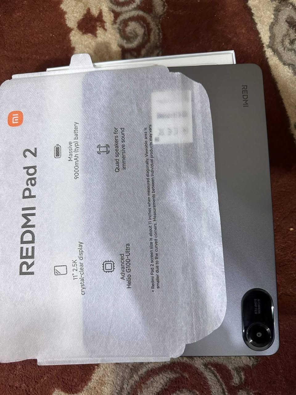 � تابلت Xiaomi Redmi Pad 2 للبيع – شبه جديد

✨ المواصفات:
✅ الشركة: Xiaomi
✅ الموديل: Redmi Pad 2
✅ النظام: HyperOS (محدّث)
✅ أندرويد: 15
✅ السعة: 256GB تخزين 🔥
✅ شاشة كبيرة وواضحة (ممتازة للدراسة والأفلام)
✅ أداء سريع بدون تهنيج
✅ بطارية قوية
✅ Wi-Fi سريع
✅ صوت واضح

📦 الملحقات:
✔️ ويا الشاحن الأصلي
✔️ ويا الكارتون الأصلي كامل
✔️ كل الأغراض موجودة

🧼 الحالة:
💯 نظيف جداً
💯 استخدام شخصي
💯 بدون أي عطل

💰 السعر: 350 ألف (قابل للتفاوض )
📍 الموقع: ديالى – قضاء المقدادية

📩 للتواصل: خاص / او الرقم : ‭***********
