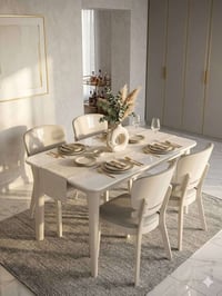 🍽️ الأناقة تبدأ من ميز الطعام! ✨ جدد بيتك مع معرض العيسى للأثاث والأجه...