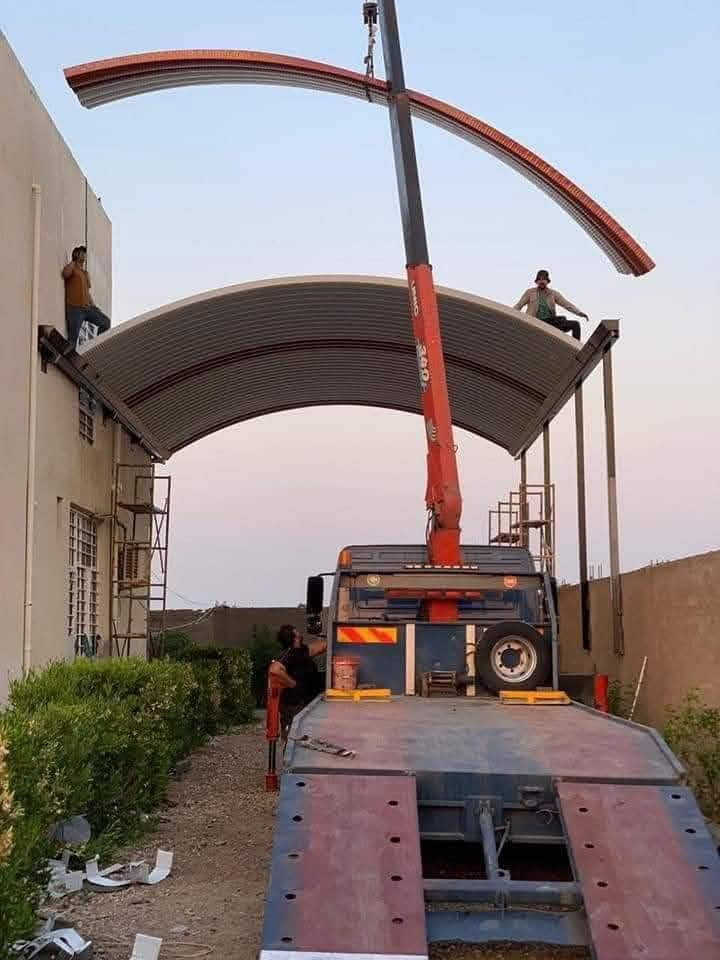 ورشة علي البصراوي الأعمال السقائف والكيسبان والكرفانات البصرة ***********
