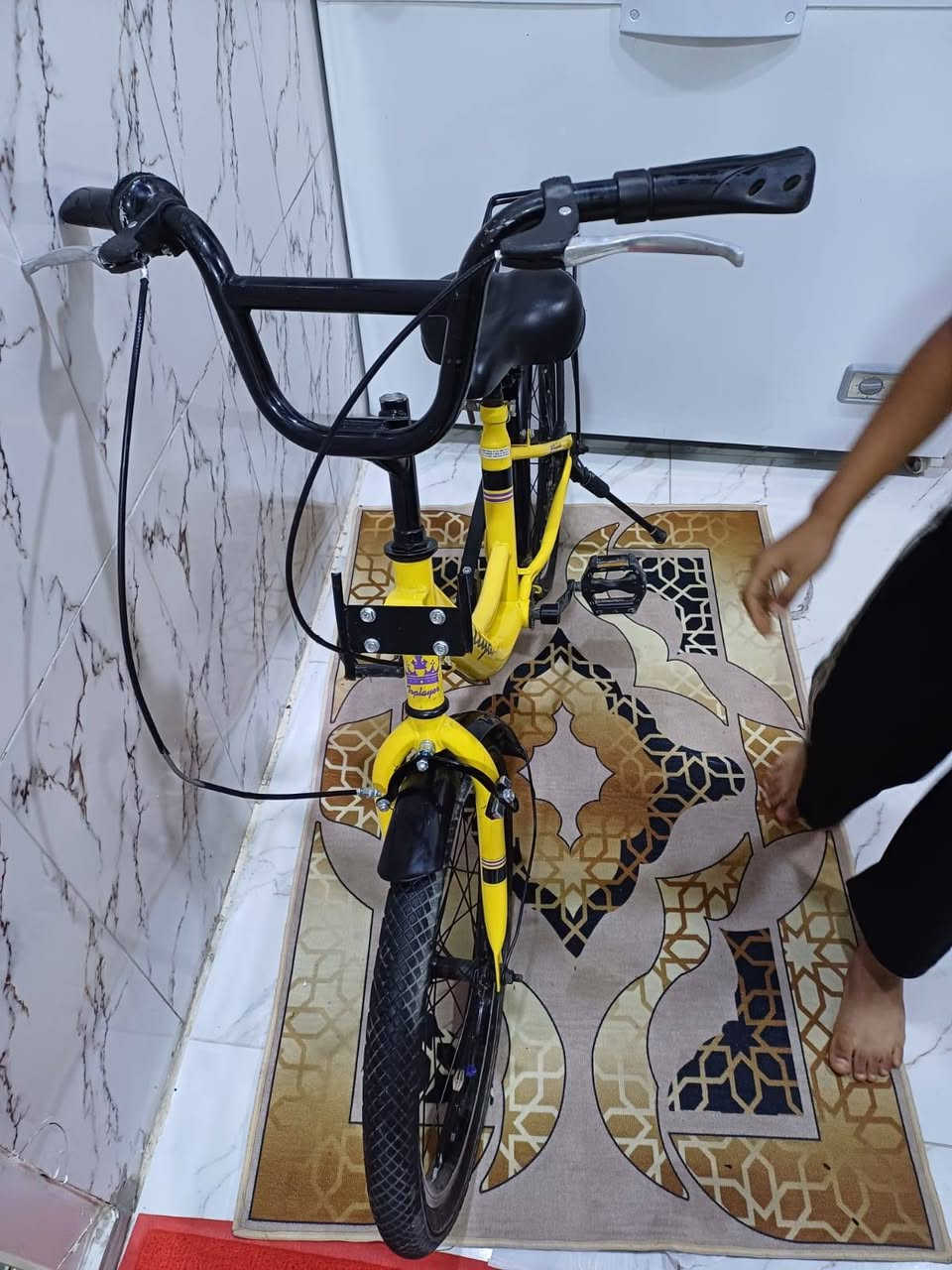 بايسكل جديد  اخذته لابني   وخفت عليه من شارع  واريد ابيعه
  السعر 85 وبي مجال 
  من عمر  9 الى 12 سنه  يكفي
العنوان ابو الخصيب الصنكر
***********
