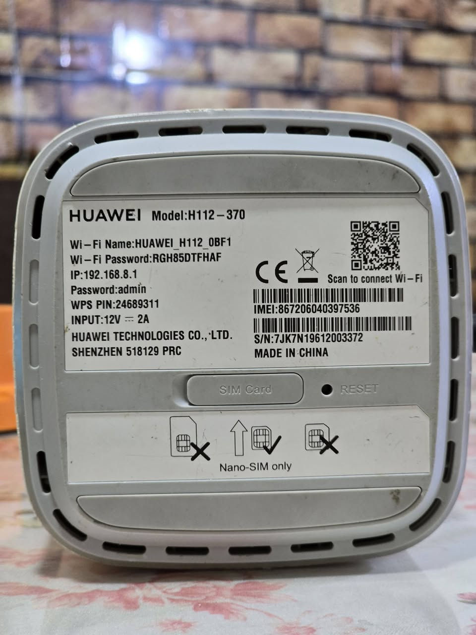 راوتر هواوي H112
يعمل على كافة الخطوط ( اسياسيل ، زين ، كورك )
وياه محولته الأصلية (12V / 2A)
مكاني نجف و عندي توصيل لكل العراق 
السعر 175 
***********
