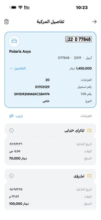كشف غرامة السيارات الشمالية 07722080024
