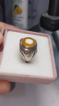 ياقوت افريقي • أصفر • صياغة يدوية