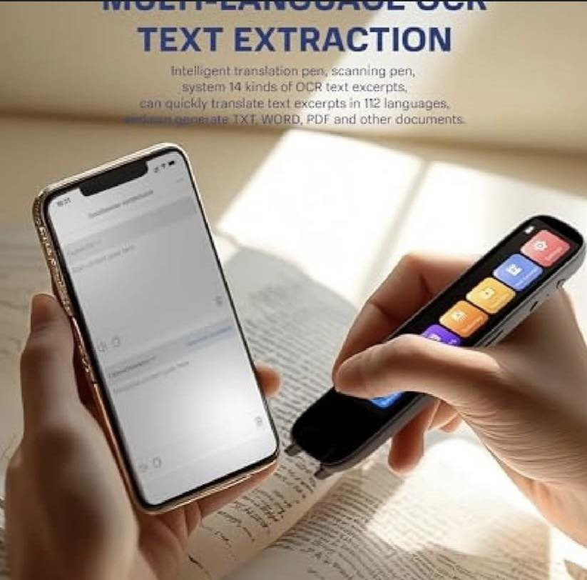 +* ترجمة صوتية مباشرة
ترجمة فورية من الصور والنصوص (OCR)
قاموس مدمج + حفظ المفضلة
بلوتوث + واي فاي
شاشة لمس 3.7 إنش
يدعم كرت ذاكرة
شحن Type-C سريع
مثالي للسفر، الدراسة، الاجتماعات, والتعلّم
• جهاز واحد... حلول لغوية بلا حدود
٢ للطلب واتساب: ***********
Electronz | الكترونز
أحدث الإلكترونيات بين يديك
