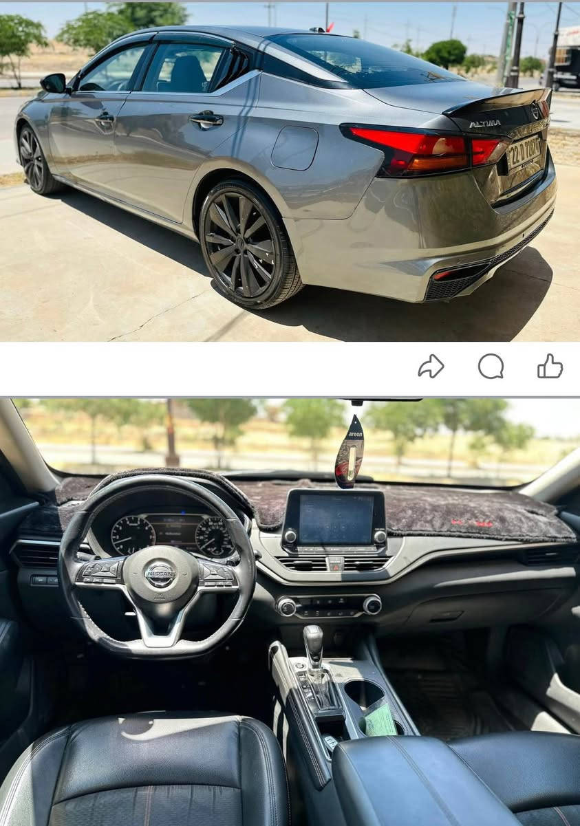 Altima _SR 
مودیلی 2021
سعری 122 گڵا 
رەنکی نەوتیە 
60 مایل روشتوە 
٤ بارچەی هەیە بی شورێ 
کیرو مەکینە بەشەرتی فەحس 
هیج عەیبو عاری نیە 
روبەرو جوانترە 
شوێن سلیمانی 
[***********] السليمانية, العراق
