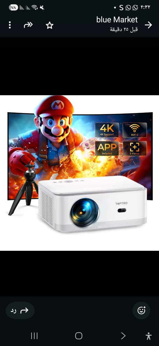 داتا شو Toptro x6
يوتيوب شغال مع برامج عدد ٣ للأفلام والمسلسلات وقنوات لايف قنوات رياضية بن سبورت وكل القنوات الرياضية التي تنقل جميع اللعبات للدوري الانجليزي الاسباني والدوري العربي الخ
قنوات افلام ومسلسلات وأفلام كارتون بحدود ٣٠٠٠ قناة
مع برنامج سينمانا
مع برنامج Ted لتقوية اللغة الانجليزية
الجهاز سمارت اندرويد ٩ جديد غير مستخدم
منافذ متعددة الجهاز لربط جميع الأجهزة
ملحقات كاملة ستاند منضدي كيبلات ورمونت وكتلوك وعدة تنظيف.
السعر ١٢٥ الف
توصيل بغداد ومحافظات ٥الف 
للحجز والاستفسار مراسلة الصفحة


**إذا كنت صاحب هذا الإعلان وتريد حذفه لأي سبب، رجاءا أرسل رسالة إلى الدعم الفني**