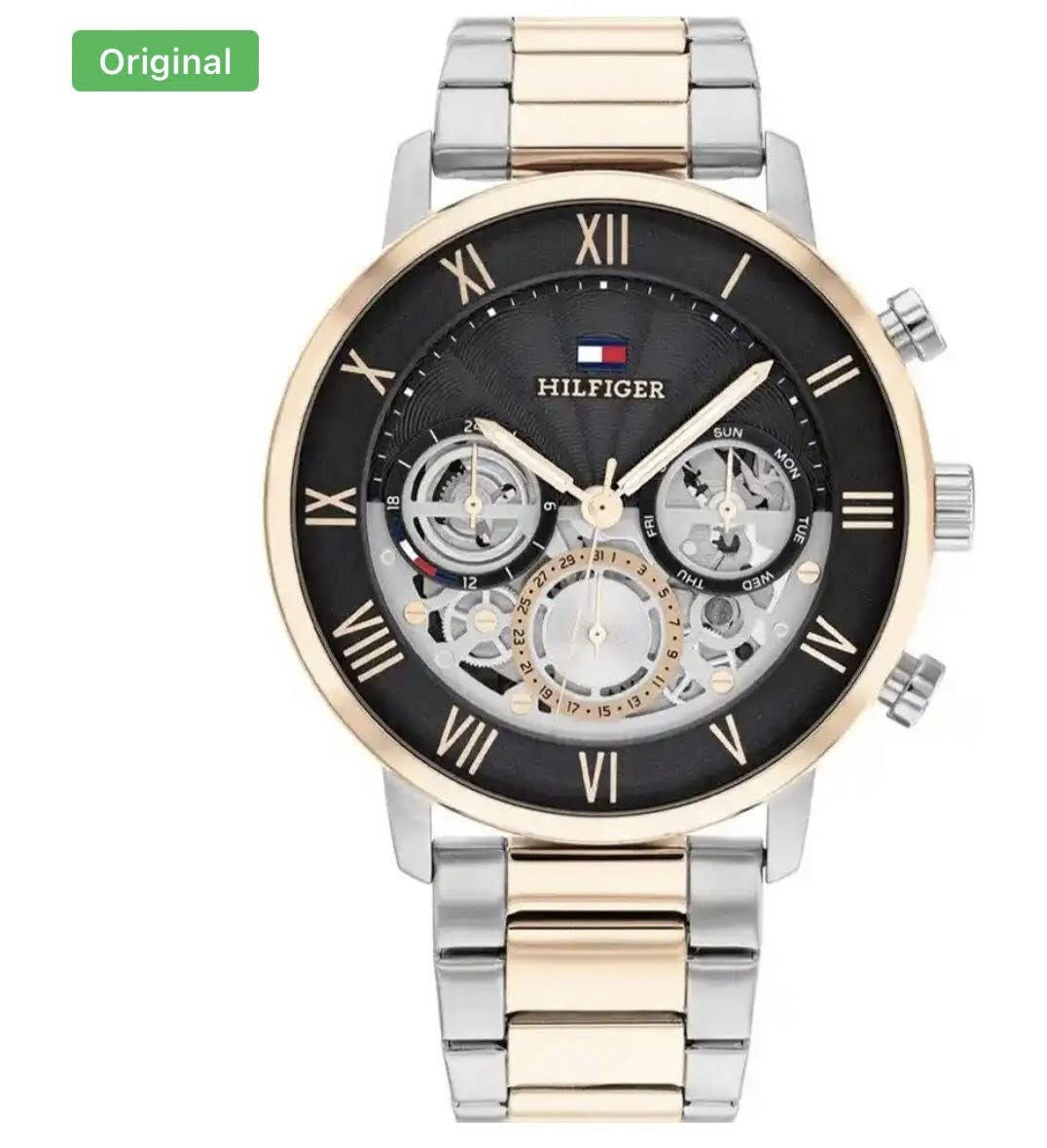 سلام عليكم ساعه للبيع هذه الساعة هي من موديل Tommy Hilfiger Legend (رقم الموديل الغالب هو 1710570)، وتتميز بتصميمها الكلاسيكي مع أرقام رومانية ومينا بتفاصيل مكشوفة "Skeleton".بالنسبة لسعرها 200الف دينار عراقي للساعة الأصلية
*********** وتساب
