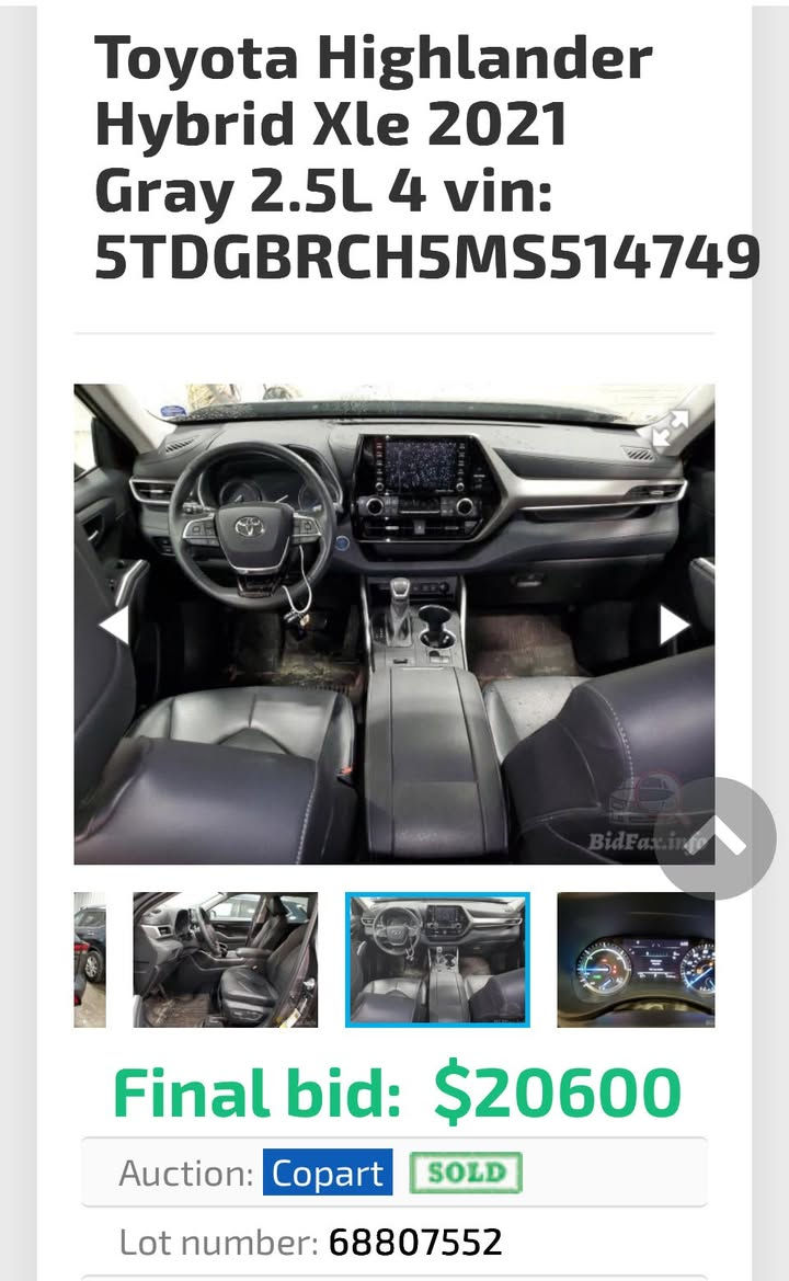 هايلندر ٢٠٢١ هايبرد
تيوتا هايلاندر هايبرد موديل 2021 فورويل AWD بدون ايرباك مواصفات السياره VIP XLE  بلاك أدشّن سياحية كشنات جلد منفصل 7 راكب دخول ذكي بصمه أبواب تشغيل عن بعد شاشه لمس تبريد منفصل 3 قطع 
دبل كشن كهرباء وتدفئة المقاعد 
ستائر بلادي فتحة سقف رادارات محيطية
لايت زنون بلادي *********** وتساب
سنويه بسمي رقم بغداد السعر ٢٥٥
