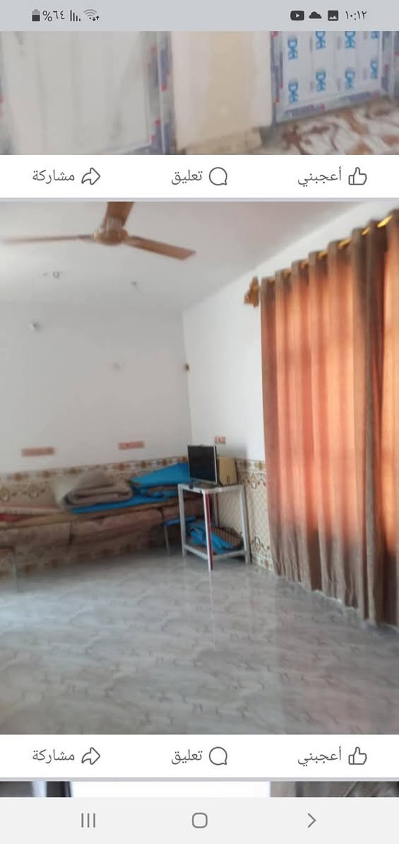 بيت للبيع ركن مقع مميز المساحه ١٧٨ الواجهة ١١ونص والنزال ١٥قاطين الشهداء شارع الاطلال خلف جامع البرار شارع ٣٠يتكون غرفتين واستقبال ومطبخ وصحيات داخليه وخارجيه القاط الثاني نفس البناء ٢١٧ اليجي شوف البيت ونطي السعر ***********
