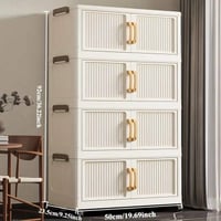 خزانة قابلة للطي • ٤ طبقات • بعجلات