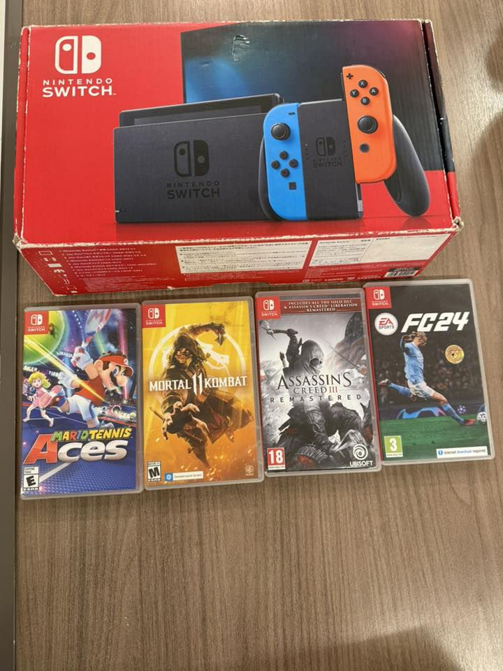 جهاز نينتندو سويتش ( غير مهكر ) تام النظافة بنسبة 100%جديد مع كافه الملحقات ومتوفر معه مجموعه العاب 
 شاشة لمس سعوية متعددة بقياس 6.2 بوصة بدقة 1280 × 720 بكسل. 

التخزين الداخلي: سعة 32 جيجابايت
الاتصال: يدعم تقنية الواي فاي ومنفذ USB من النوع C. 
المعالج: يعتمد على معالج Tegra من إنفيديا.
السعر 220 الف 
سعر اللعبة الواحدة 30 الف 
يتوفر توصيل لكافة المحافظات


**إذا كنت صاحب هذا الإعلان وتريد حذفه لأي سبب، رجاءا أرسل رسالة إلى الدعم الفني**