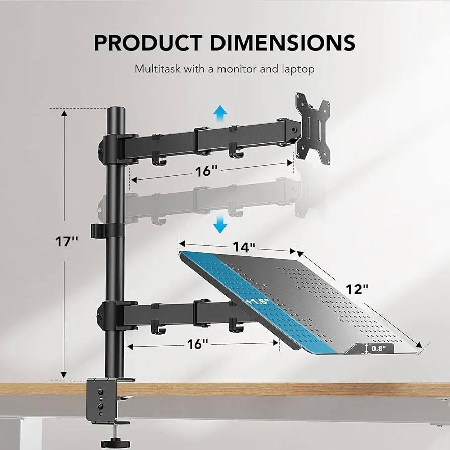 🖥️ حامل شاشة ولابتوب احترافي HUANUO 2-in-1 Desk Mount
إذا تريد ترتب مكتبك وتستفيد من المساحة بشكل أفضل… هذا الحامل يخليك تستخدم الشاشة واللابتوب بنفس الوقت بوضعية مريحة واحترافية.
• يدعم شاشة من 13 إلى 32 إنج
• يدعم لابتوب حتى 17 إنج
• يتحمل وزن حتى 10 كغم تقريبًا لكل ذراع
• يدعم معيار VESA 75×75 و 100×100
• إمكانية تحريك كاملة Tilt ±45° / دوران ±90° / دوران 360°
• تصميم قوي من فولاذ Alloy Steel
• منصة لابتوب بفتحات تهوية لتقليل الحرارة
• نظام تنظيم الكيبلات داخل الذراع لترتيب المكتب
• يوفر مساحة أكبر على الطاولة ويعطي شكل احترافي للمكتب
• مناسب للمصممين، المبرمجين، المكاتب، والستريمرز

الكترو ستور
اختيارك الموثوق للإلكترونيات الأصلية.
شوف الفيديو حتى تشوف شلون يشتغل وتجربته عمليًا 👇


**إذا كنت صاحب هذا الإعلان وتريد حذفه لأي سبب، رجاءا أرسل رسالة إلى الدعم الفني**