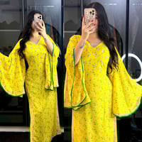 دشداشة نسائية • ردن كلوش ١م • فري ٨٥ كيلو