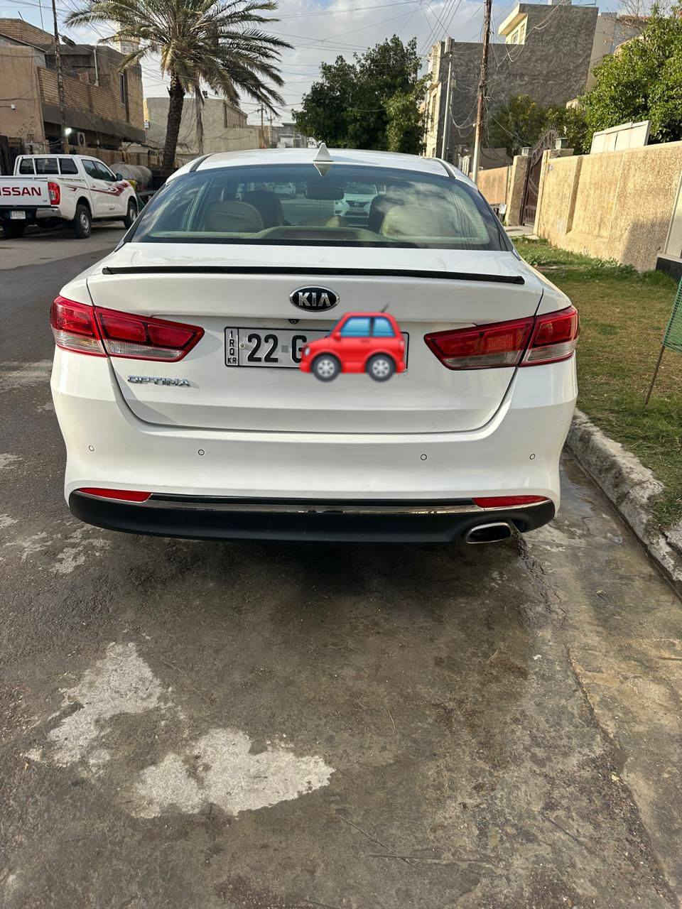 🚗 Kia Optima 2018
للبيع | رقم أربيل | وارد أمريكي 🇺🇸

📍 رقم أربيل
📏 ماشية 74 mil
⚙️ محرك 2.4 GDI 
🚗 3 وضعيات قيادة (Eco / Normal / Sport)

🛡 المواصفات:

رادارات جانبية (نقطة عمياء)

حساسات خلفية

كاميرا خلفية دوارة

مثبت سرعة

إشارات بالمرايا

شاشة كبيرة

شاشة اعطال 

تحكم كامل بالستيرن

كرسي سائق كهرباء

🔧 حادثهة بامريكا الدعامية الخلفية فقط موجوده صوره الحادث ورقم الشاصي بالمنشور 
بالعراق بيهه بارد بالجاملغ الايسر اثر طخه بسيطه 
السعر  ١٣٧ مكان السيارة بغداد 
للاستفسار والاتصال 
***********
***********

