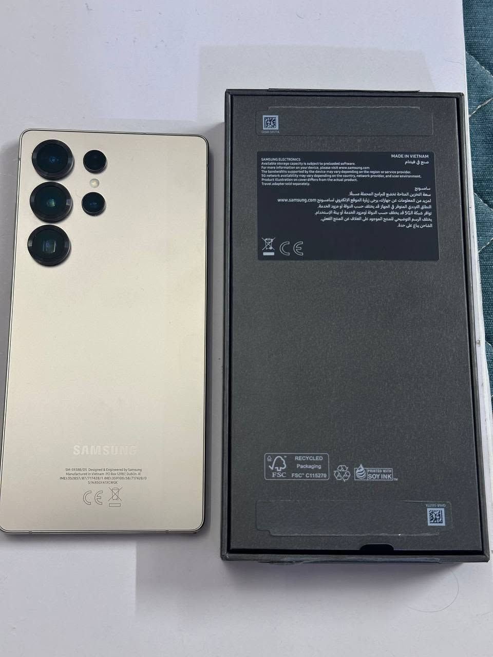 📱 للبيع Samsung Galaxy S25 Ultra

* اللون: تيتانيوم ذهبي
* السعة: 256
* الجهاز نظيف جدًا، استخدام خفيف، بدون أي مشاكل.
* كارتون موجود مع الضمان الرسمي.
* كل شيء يعمل بكفاءة 100%.

💰 السعر: 1,250,000 دينار عراقي (قابل للتفاوض البسيط ).

📍الموقع: بغداد الشعب 
📞 للتواصل: ***********
