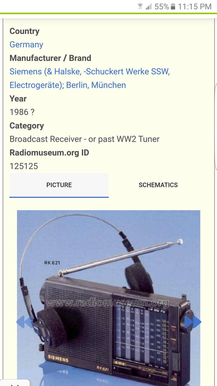 رادیو 10 موجات مارکة سيمنس الماني انتاج 1986 یشتغل 3 بطاریات قلم و محولة خارجية 4.5 ڤولت الجهاز نظیف جدآ نقص كرتونة وشغال بالكامل صوت وسحب ممتاز السعر واي استفسار مراسلة خاص


**إذا كنت صاحب هذا الإعلان وتريد حذفه لأي سبب، رجاءا أرسل رسالة إلى الدعم الفني**