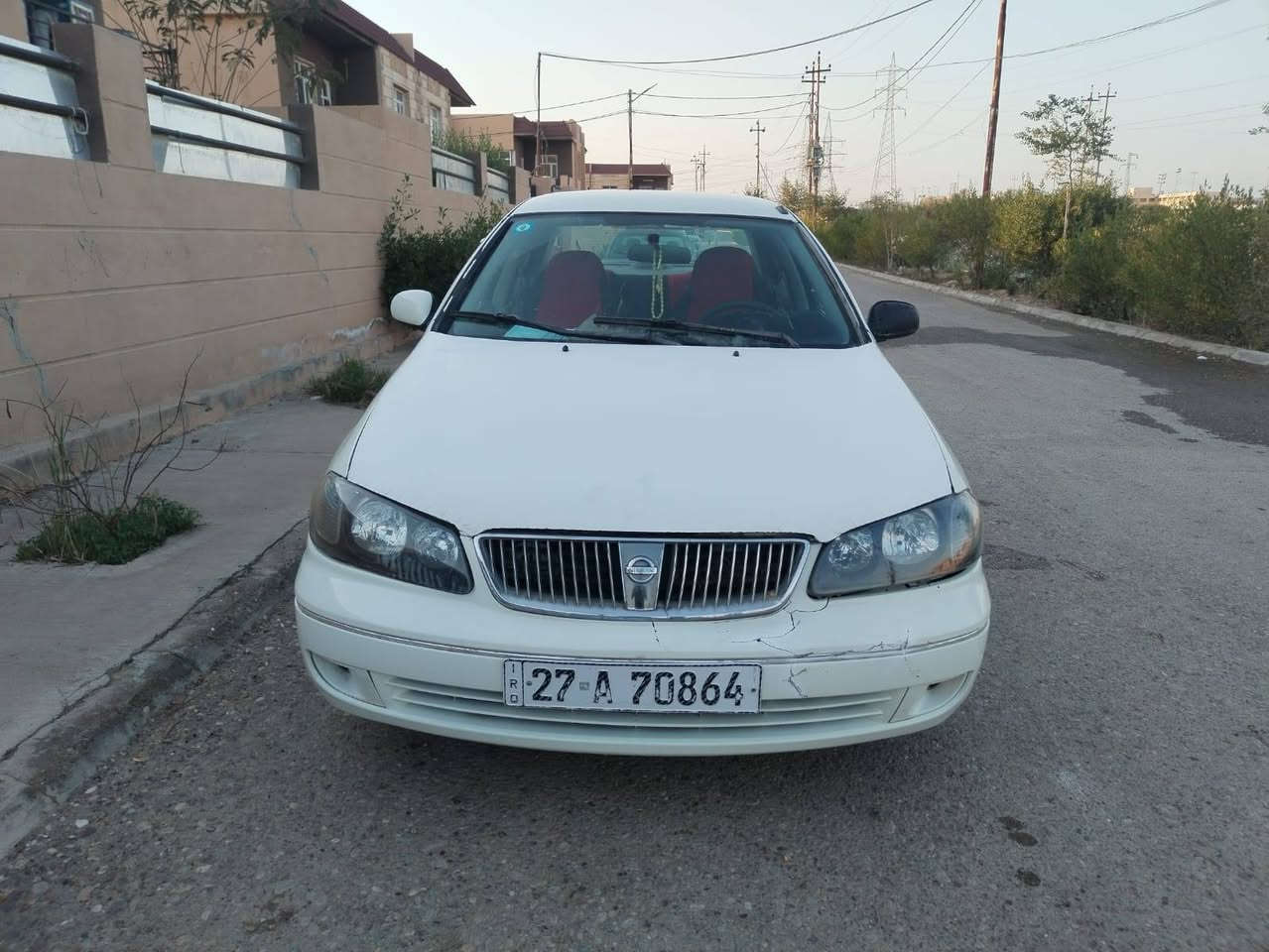 نيسان سني 2003 للبيع 
السيارة مشروع وطني  رقم ذي قار باسمي باسمي مداور ثاني يوم سكني كربلاء 
الگير اوتمياتيك 
المكينة 1800 قبق اسود 
مصبوغة لجمالية المظهر (بسبب اثر جراد الشمس) 
تخم تاير جديد 
باتري جديد 
الدواخل متوسطة النظافة 
السعر 58 $وبيها مجال.التواصل علرقم ***********
