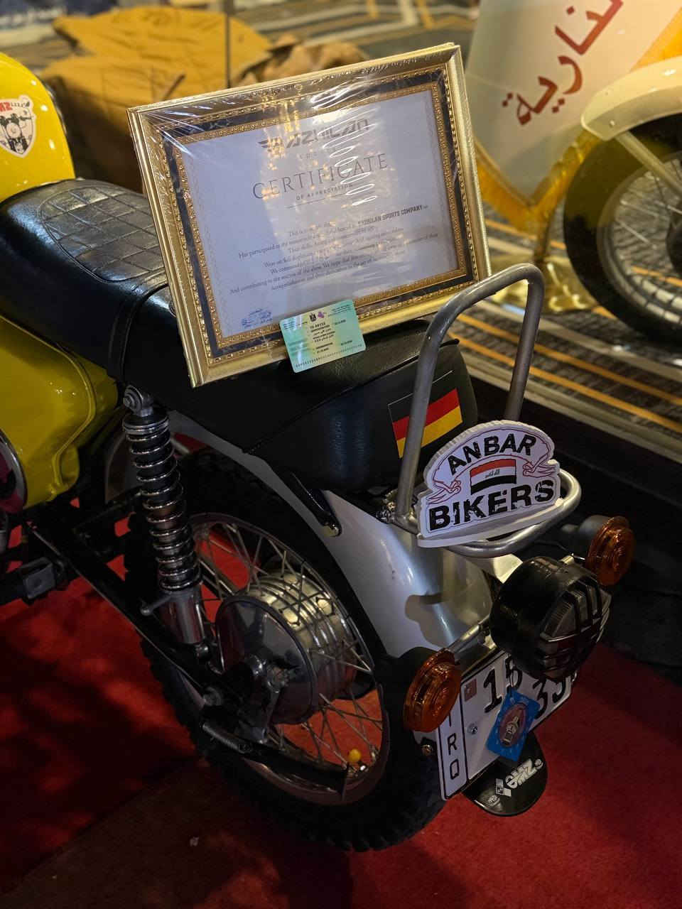 🔴 السلام عليكم 🔴
دراجه MZ موديل 1981 ( للبيع )
دراجه معروفه
حاصله على ⬇️ 
🔴 شهاده المركز الأول في محافضه اربيل 🥇 
🔴 المركز الأول في محافضه الانبار 🥇 
🔴 دراجه كامله مكمله 
🔴 مسجله لوحات 2 رقم انكليزي رباعي شبه مميز
🔴 داخله هزه
تفاصيل اكثر اتصل على احد الارقام التاليه
🔴 ***********  🔴
🔴 ***********  🔴
