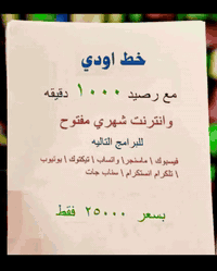 خط اودي • ١٠٠٠ دقيقة • انترنت شهري مفتوح