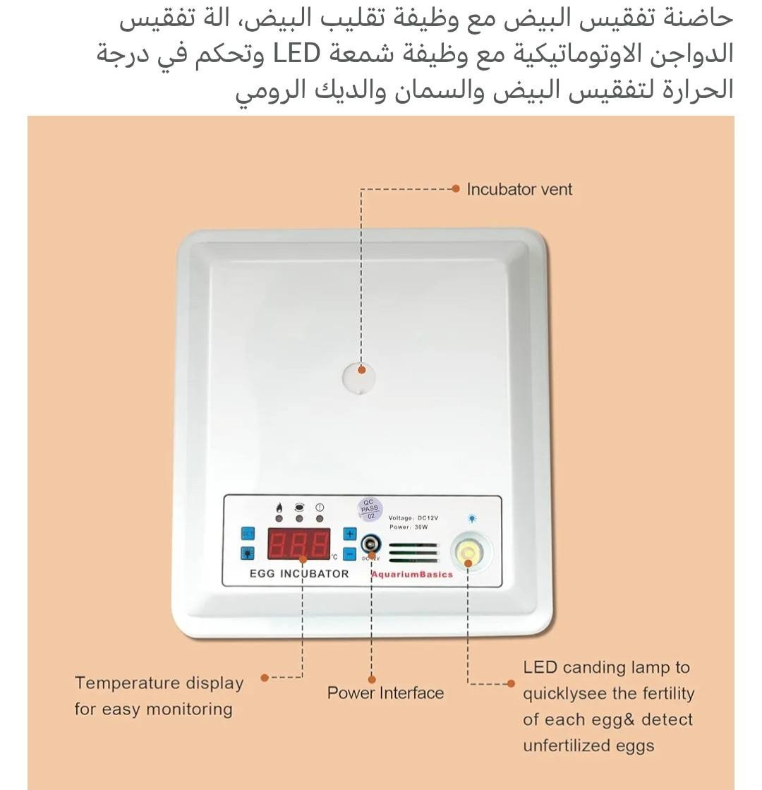 حاضنة تفقيس البيض مع وظيفة تقليب البيض، الة تفقيس الدواجن الاوتوماتيكية مع وظيفة شمعة LED وتحكم في درجة الحرارة لتفقيس البيض والسمان والديك الرومي


**إذا كنت صاحب هذا الإعلان وتريد حذفه لأي سبب، رجاءا أرسل رسالة إلى الدعم الفني**