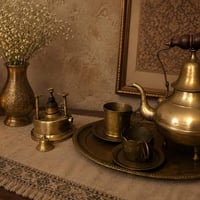 طقم نحاس • انتيك • صينية