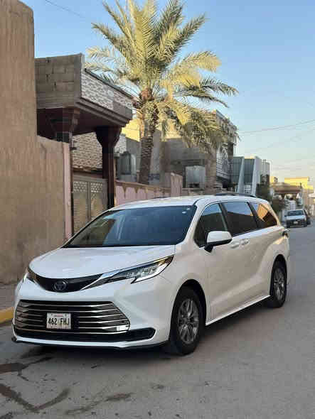 السلام عليكم 
سينا (2025) امريكي ضرر صبغ اقل من نص البنيد وربع الدعاميه الاماميه والباقي كفاله عامه من كلشي دخول جديد منفيس بأسمي ماشيه (6) الاف 
فئتها (LE) مواصفات 
بصمه ابواب 
بصمه تشغيل 
تشغيل عن بعد
كشن كهرباء
ابواب كهرباء 
شاشه كاربلي 
سايد بريك كهربائي 
لايت لد
اوتو هولد 
وضعيات قياده/ECO /SPORT
تبريد شاشتين خلفيه واماميه 
بردات خلفيه 
تحكم ستيرن 
مانع انزلاق 
8راكب 
ومواصفات السينا معروفه السياره جديده بمعنى الكلمه تخم تاير مال شركه جديد 
السعر//330 ورقه وبيها مجال 
للاتصال//***********
***********
