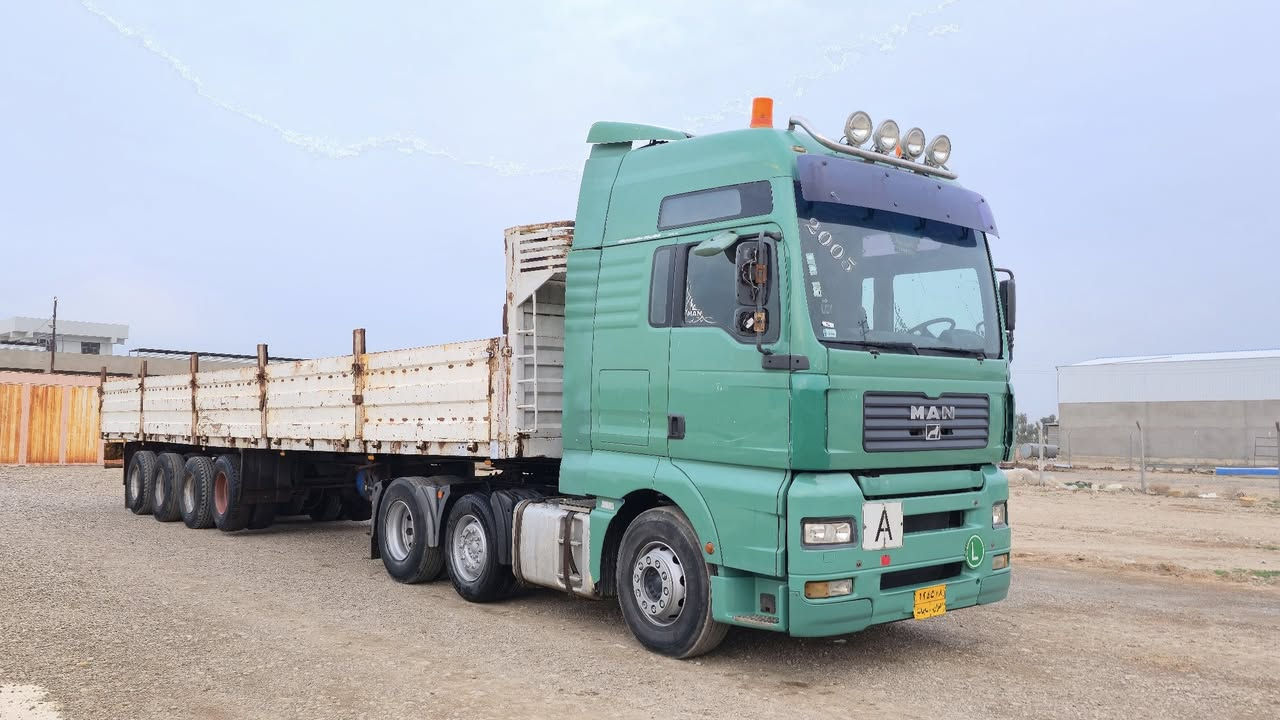 للبيع تريله مان موديل2005/السعر153$
محرك460بم ونوزل/كيراوتماتيك/سنكل امامي/رقم سليمانيه شرط التحويل/مكينه كير اكسل كفاله/قماره مكفوله من الصبغ 
عربانه حداديه 4محاور جوانب متحركه..مرسمه علسياره بسنويه
تخم تاير.راس وعرباه/سياره جاهزه علشغل.ماتصرف عليهه الف..
تبريد+ثلاجه/شاصي مكفول راس وعربانه/***********د
***********ديالى كنعان معرض الزهيري.
