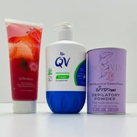 باكج عناية • كريم QV • باودر إزالة شعر