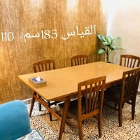 ميز طعام قياساتة مذكورة بالصورة صاج اولي ما بي اي أضرار بس شوي جلد الر...