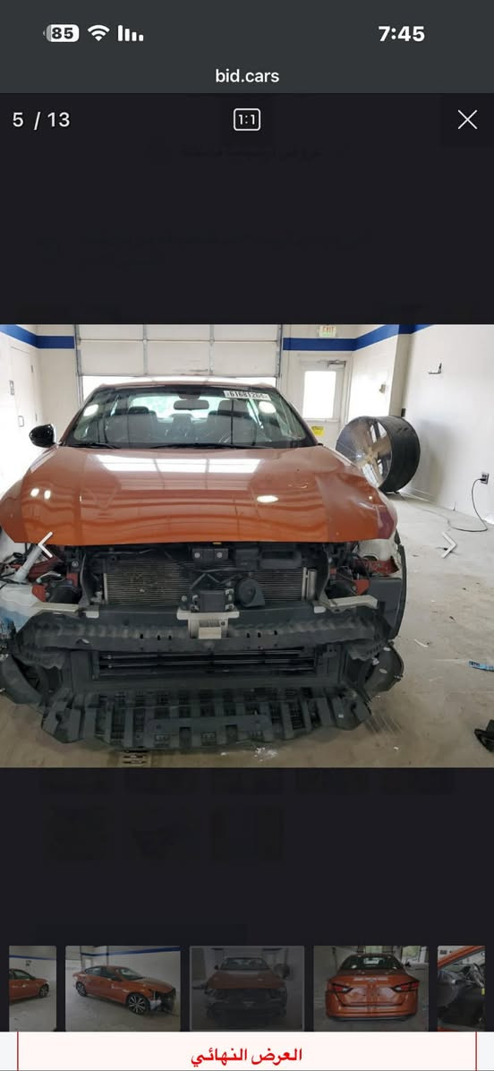 السلام عليكم نيسان التيما ٢٠٢٢بدون حادث بيها جاملغ امامي طرف السايق سرقة وعلى اثر السرقة  ربع البنيد مصبوغ وبيها بارد مكانين بدون قطرة دواخل بدون ايرباك دواخلها كلها على وضع الشركة  
بصمة وتشغيل عن بعد 
شفتات كير بالستيرن 
دبل جام امامي 
رادارات ونظام مراقبة المسار
تحكمات ستيرن فول 
وباقي المواصفات معروفة 
السعر ١٦٠ وبيها مجال
***********
