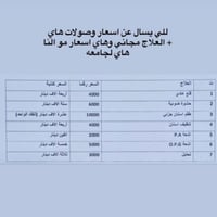 متوفر علاج للأسنان وبأسعار رمزيه جداً تحت اشراف اطباء اختصاص قلع تنضيف...